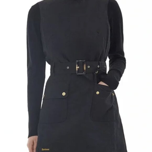 Barbour Cray Belted Cotton Minidress Size 12 - Picture 2 of 10